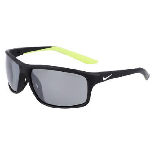 Nike Adrenaline 22 DV2372 Sunglasses Rectangle 64mm - Frame: Matte Black / Dark Gray, Lens: Dark Gray
