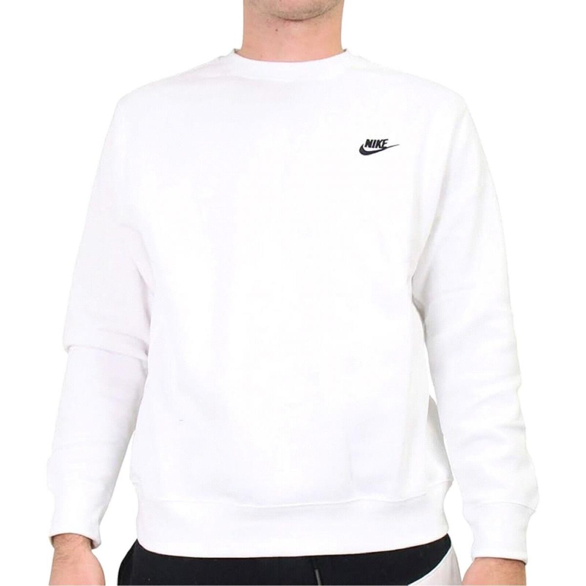 Nike Men`s Nsw White Pullover Sweatshirt - Large