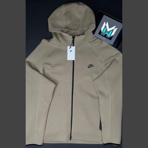 Nike Tech Fleece Windrunner Full Zip Hoodie Size 3XL Khaki Black FB7921-247