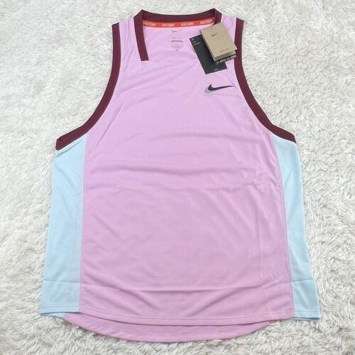 Men`s Nike Court Slam Tennis Tank Beach Basketball Shirt DQ5799-676 Size L