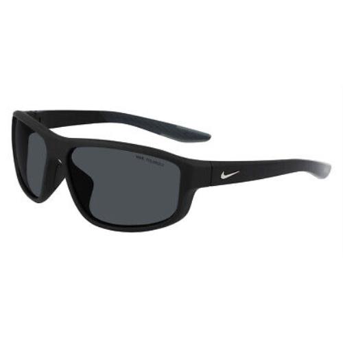 Nike Brazen Fuel P DQ0985 Sunglasses Men Matte Black Sport 62mm - Frame: Matte Black, Lens: Polarized Gray, Code: 011 Matte Black/Polar Grey