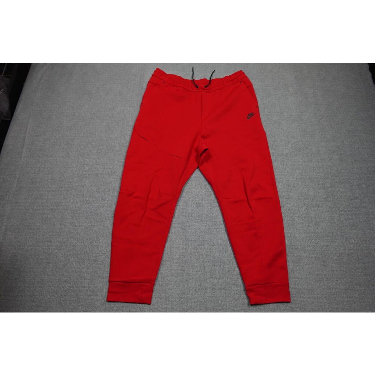 Nike Pants Men 3XL Red Sweatpants Tech Fleece Tapered Slim Tapered Active