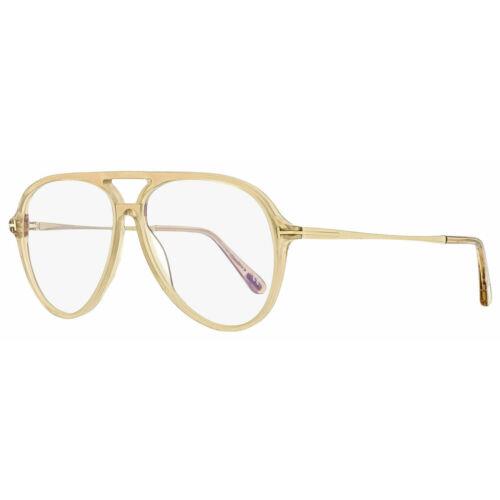 Tom Ford Blue Block Eyeglasses TF5586B 057 Rose Champagne/gold 56mm FT5586