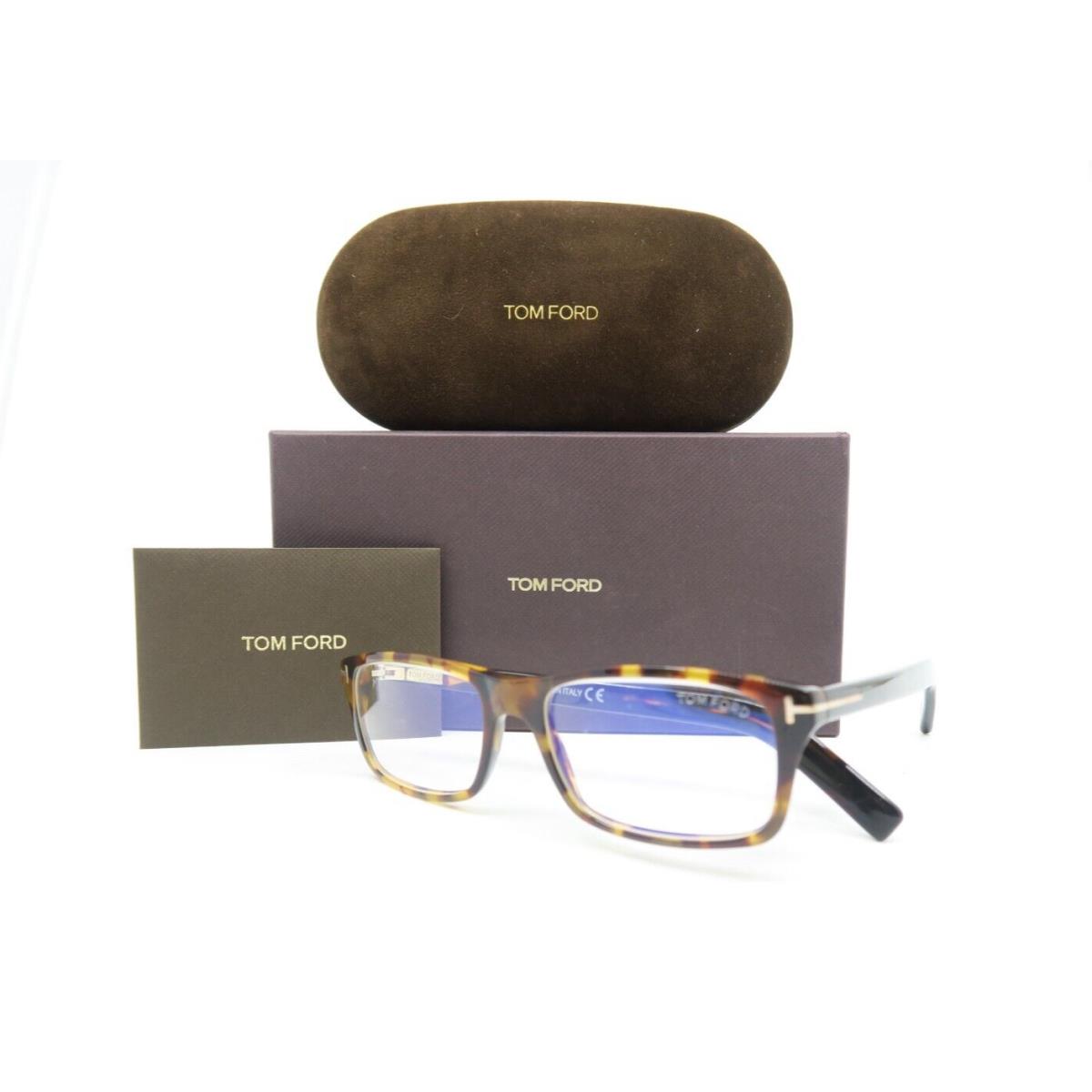 Tom Ford TF5663-B 055 53mm Brown Tortoise- Blue Light Block Eyeglasses