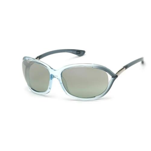 Tom Ford Jennifer TF8 93Q Blue / Green Mirrored Sunglasses FT008 93Q 61mm