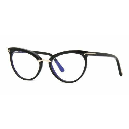 Tom Ford FT5551 001 54 Blue Block Black 001 Eyeglasses Optical Frame