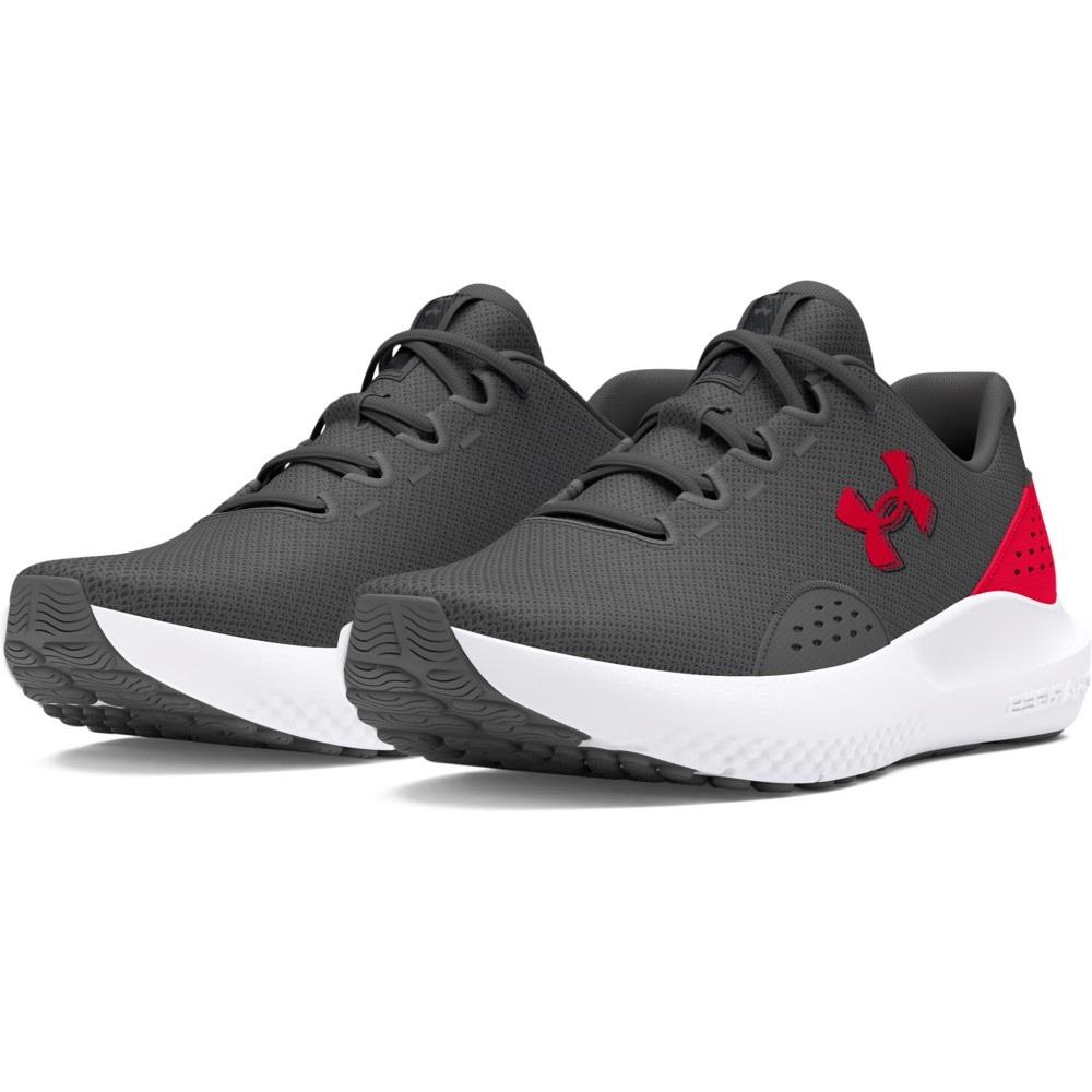 Under Armour 3027000 Men`s UA Surge 4 Running Athletic Training Gym Shoes Castlerock/Red