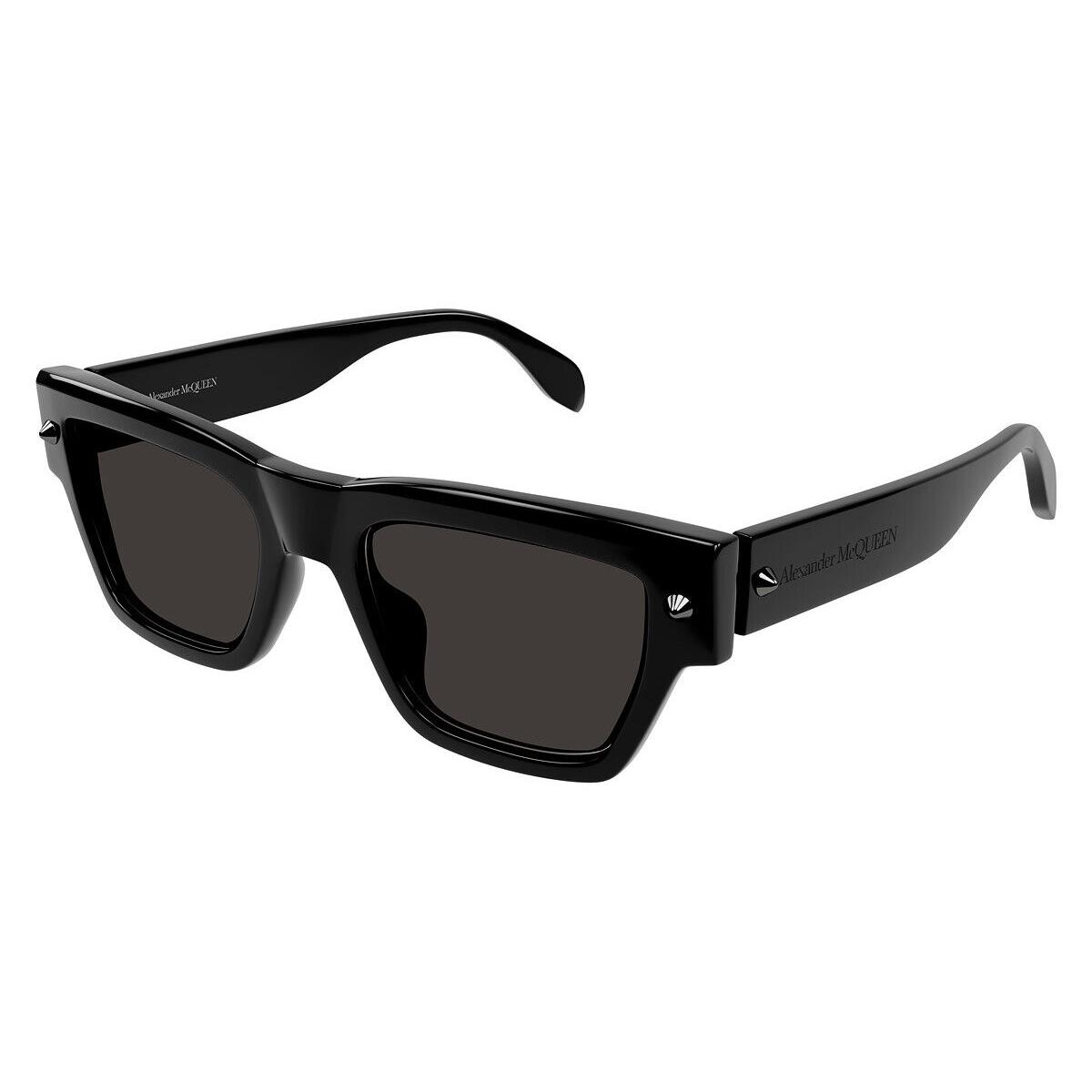 Alexander Mcqueen AM0409S Sunglasses Black Gray Square 53mm