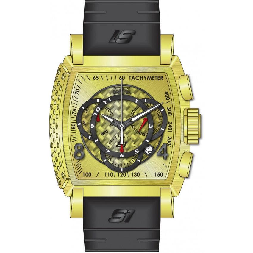 Invicta Men`s S1 Rally Watch Chronograph Glass Fiber Dial Swiss Quartz Day-date