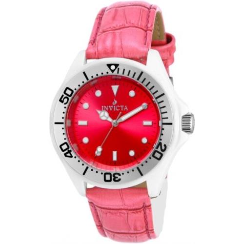 Invicta 11298 Pro Diver Ceramic Interchangeable Leather Strap Womens Watch