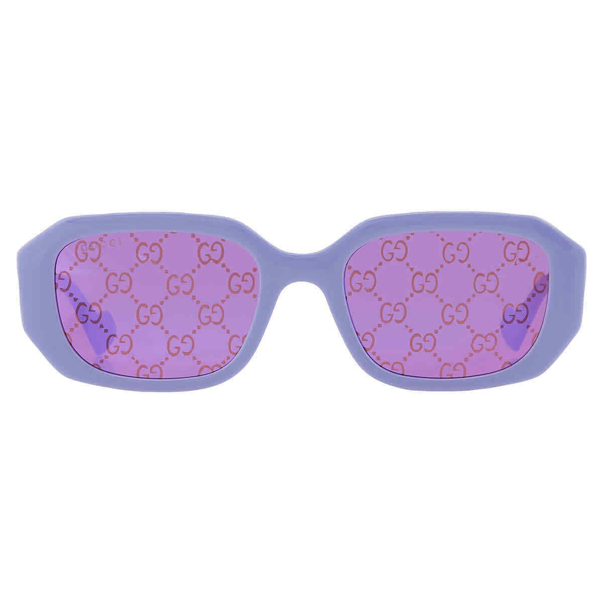 Gucci Pink Logo Geometric Ladies Sunglasses GG1535S 004 54 GG1535S 004 54