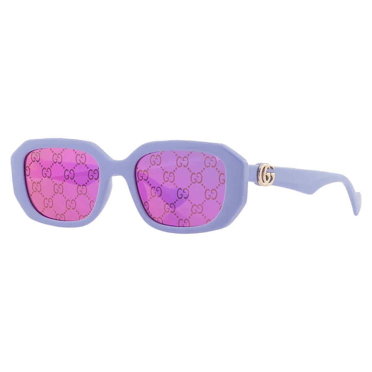 Gucci Pink Logo Geometric Ladies Sunglasses GG1535S 004 54 GG1535S 004 54