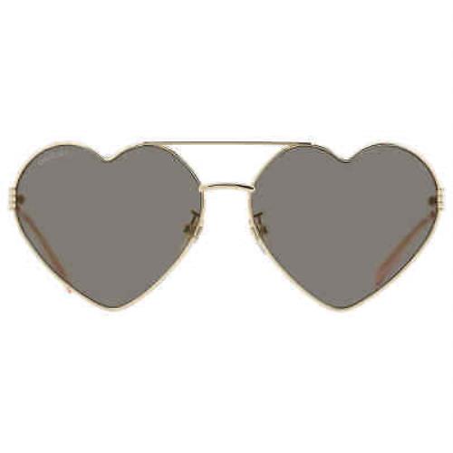 Gucci Grey Irregular Ladies Sunglasses GG1283S 001 62 GG1283S 001 62