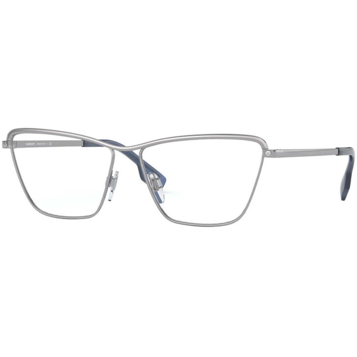 Burberry Women`s Eyeglasses Gunmetal Metal Cat Eye Frame Burberry 0BE1343 1003