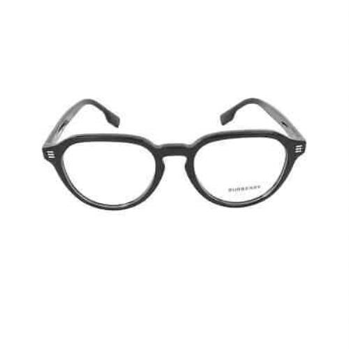 Burberry Archie Demo Oval Men`s Eyeglasses BE2368 3001 52 BE2368 3001 52 - Frame: Black