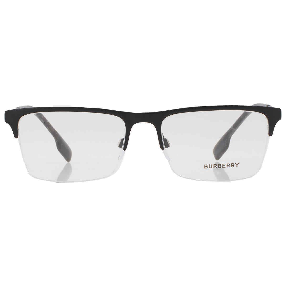 Burberry Brunel Demo Rectangular Men`s Eyeglasses BE1344 1007 55 BE1344 1007 55