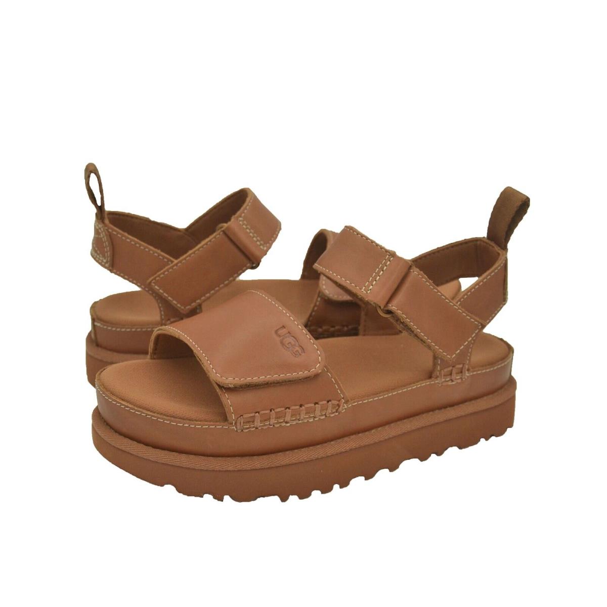 Women`s Shoes Ugg Goldenstar Leather Sandals 1156431 Tan