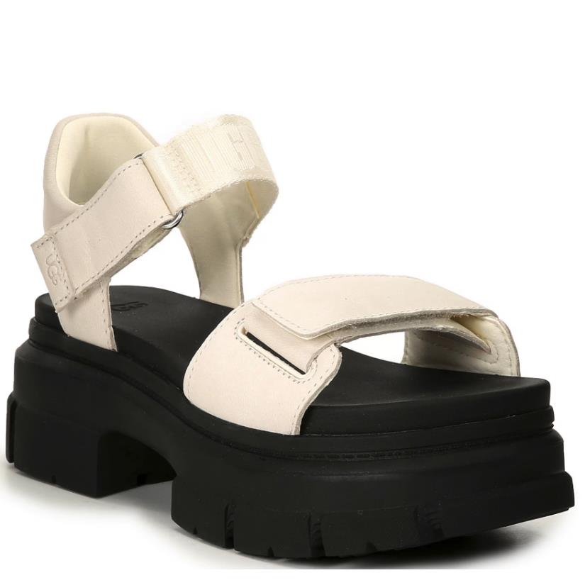 Women`s Shoes Ugg Ashton Ankle Nubuck Platform Sandals 1136764 Jasmine - Ivory