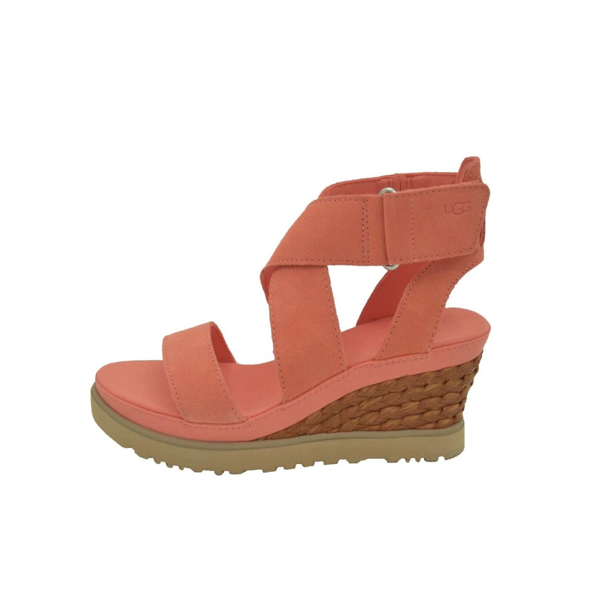 Women`s Shoes Ugg Ileana Ankle Platform Wedges 1155491 Vibrant Coral - Orange