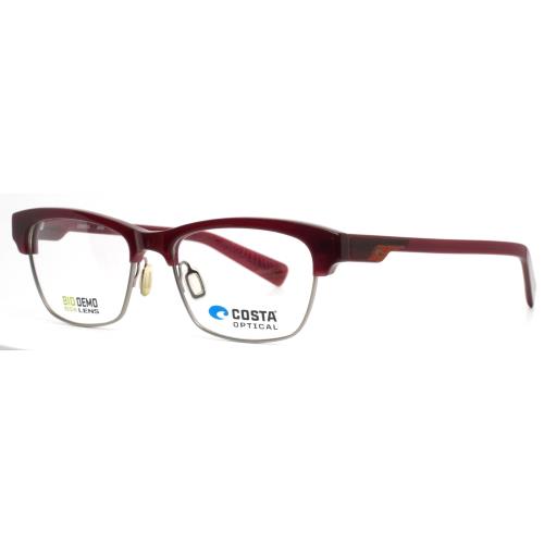 Costa Del Mar FRF210 220 Burgundy Womens Semi Cat Eye Eyeglasses 53-17-145 B:37