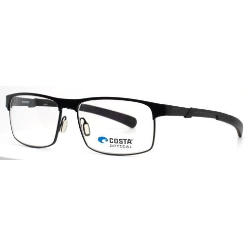 Costa Del Mar SMT201 101 Black Mens Rectangle Full Rim Eyeglasses 57-15-140 B:37