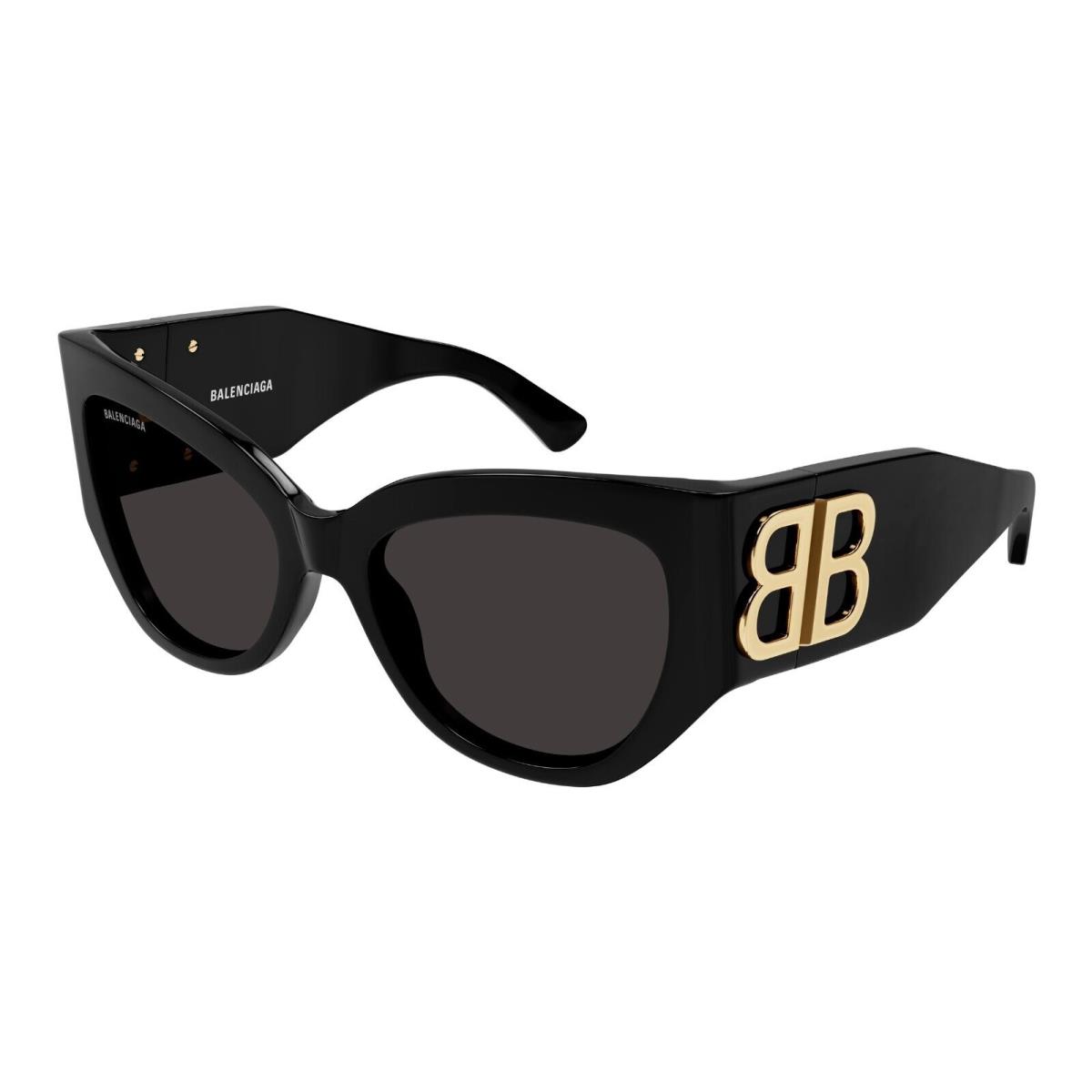 Balenciaga BB0322S Black and Gold/grey 002 Sunglasses