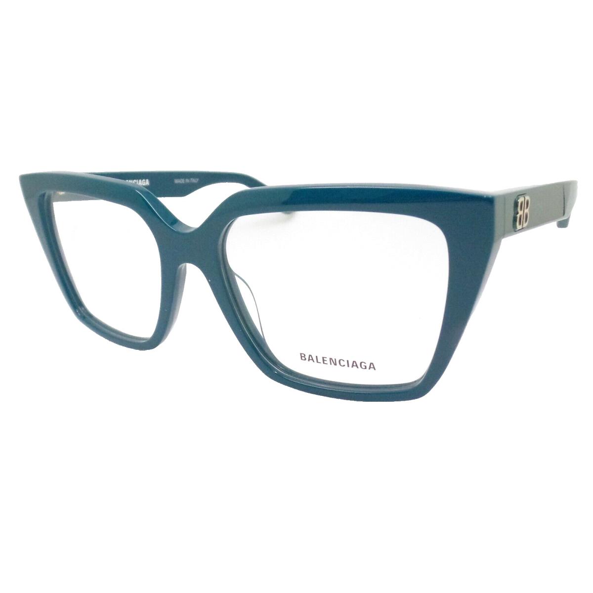 Balenciaga BB0130O 007 Teal Blue 53mm Eyeglass Frame
