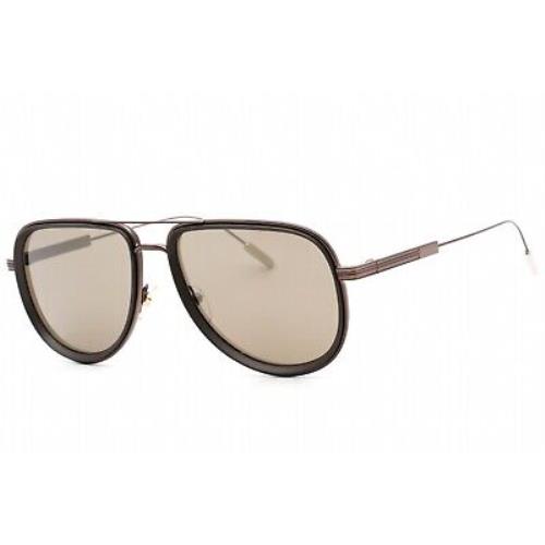 Ermenegildo Zegna EZ0218 36G Sunglasses Brown Frame Brown Mirror Lenses 57mm