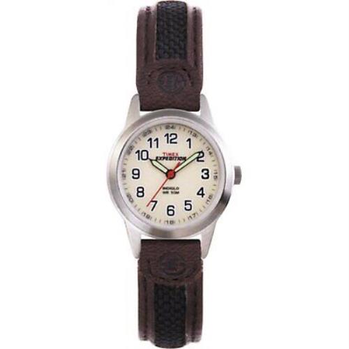 Timex Women`s T41181 Expedition Field Mini Black/brown Nylon/leather Strap Watch