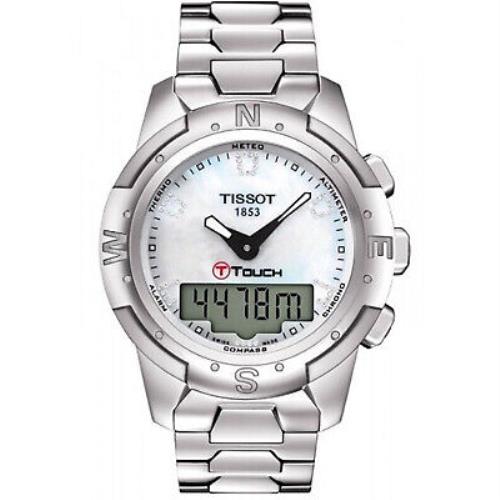 Tissot Men`s T-touch Mother of Pearl Dial Watch - T0472204411600