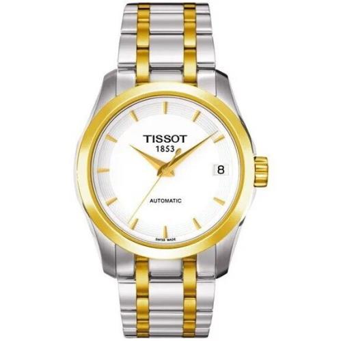 Tissot Couturier Two Tone Automatic Ladies Watch T0352072201100