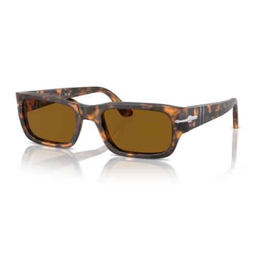 Persol 0PO3347S Adrien 121033 Brown Havana/brown Rectangle Men`s Sunglasses - Frame: Brown havana, Lens: Brown