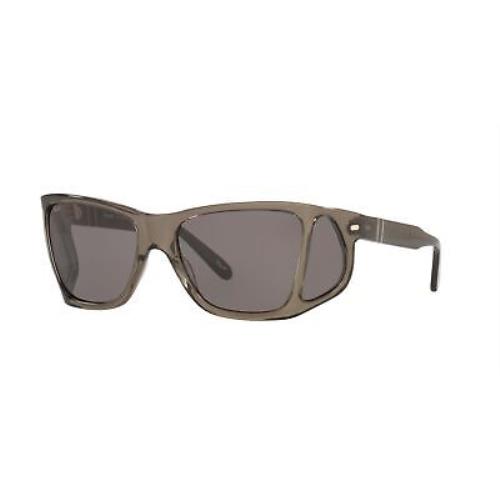 Persol PO0009 1103B1 Opal Smoke Dark Grey Irregular 57 mm Men`s Sunglasses