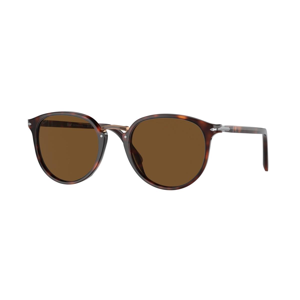 Persol PO3210S 24 57 Havana Polarized Brown Polarized 54 mm Men`s Sunglasses