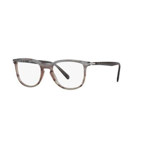 Persol PO3240V 1137 Striped Grey Grad B Demo Lens Square 50 mm Men`s Eyeglasses