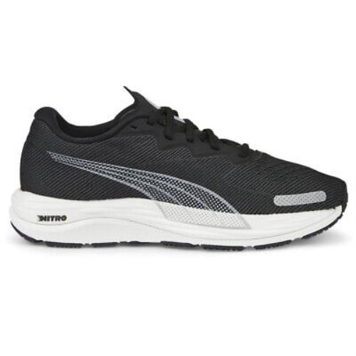 Puma Velocity Nitro 2 Wide Running Womens Black Sneakers Athletic Shoes 3774780