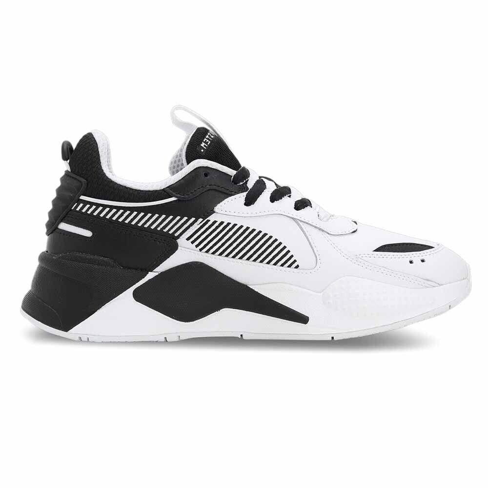 Puma Rsx Split Lace Up Mens Black White Sneakers Casual Shoes 38575501