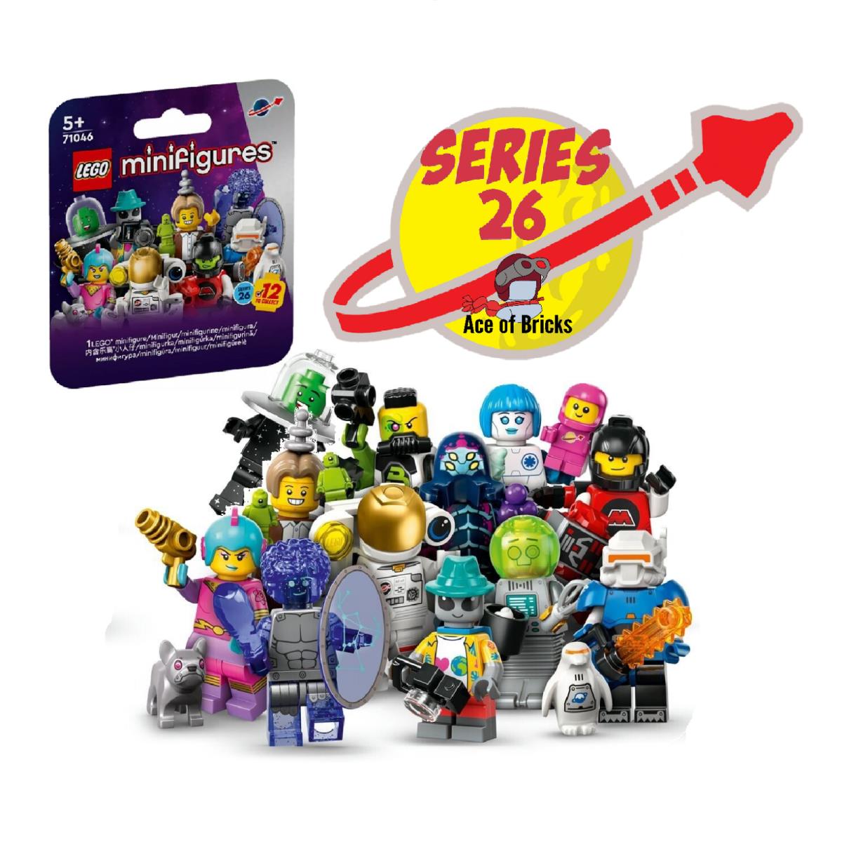 Lego 71046 Series 26 Space Collectible Minifigures Complete Set of 12 IN Stock