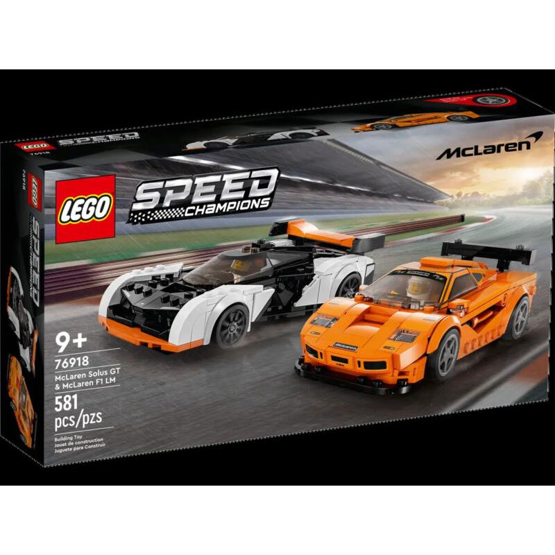 Lego Speed Champions Mclaren Solus GT Mclaren F1 LM 76918 Building Toy Set