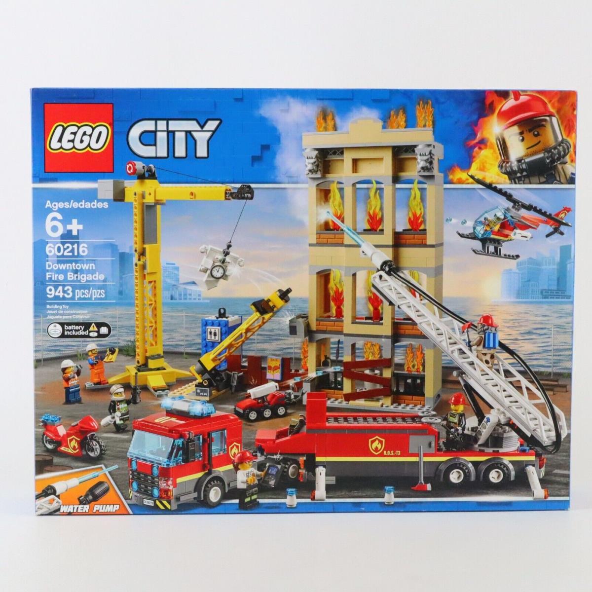 Lego City 60216 Downtown Fire Brigade 943pcs 6+ Item 6251474 Water Pump