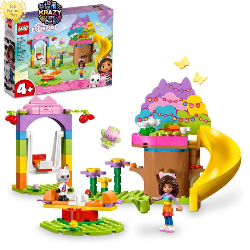 Magical Kitty Fairy Garden Party Lego Building Set - Includes Tree House Swing S