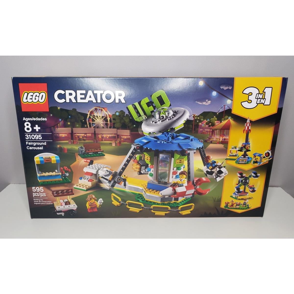 Lego Creator 3 in 1 Fairground Carousel Ufo 31095 Set