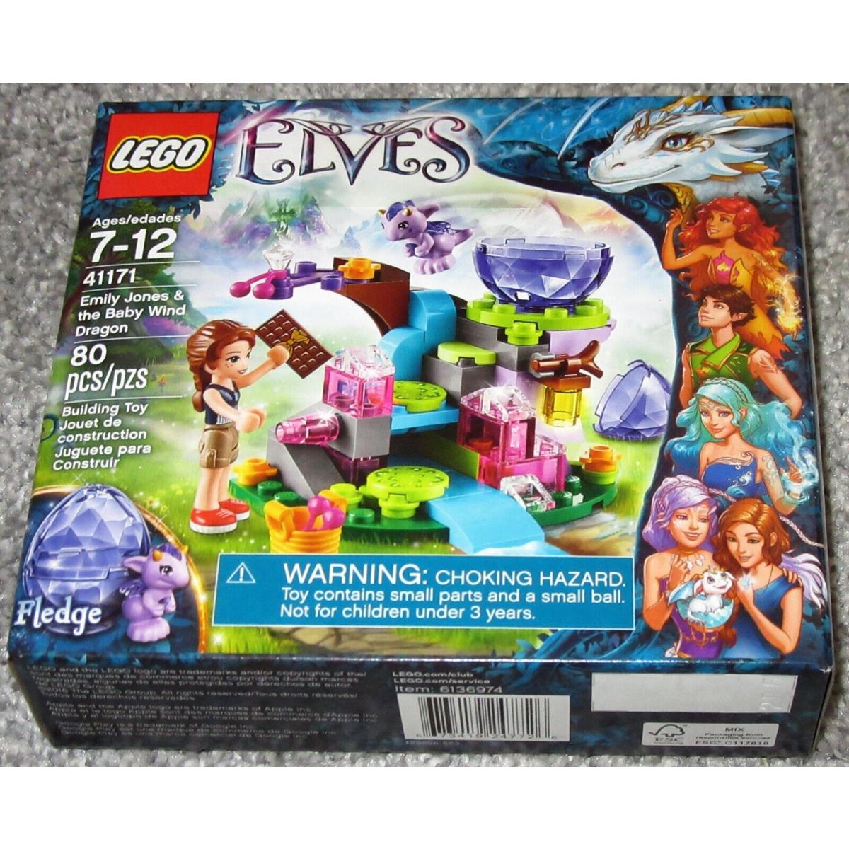 Lego Elves 41171 Emily Jones The Baby Wind Dragon Nisb Retired Fledge