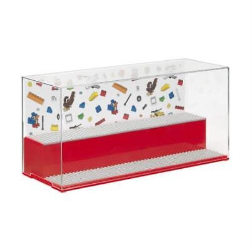 Lego Two Level Figure Play Display Case - Red