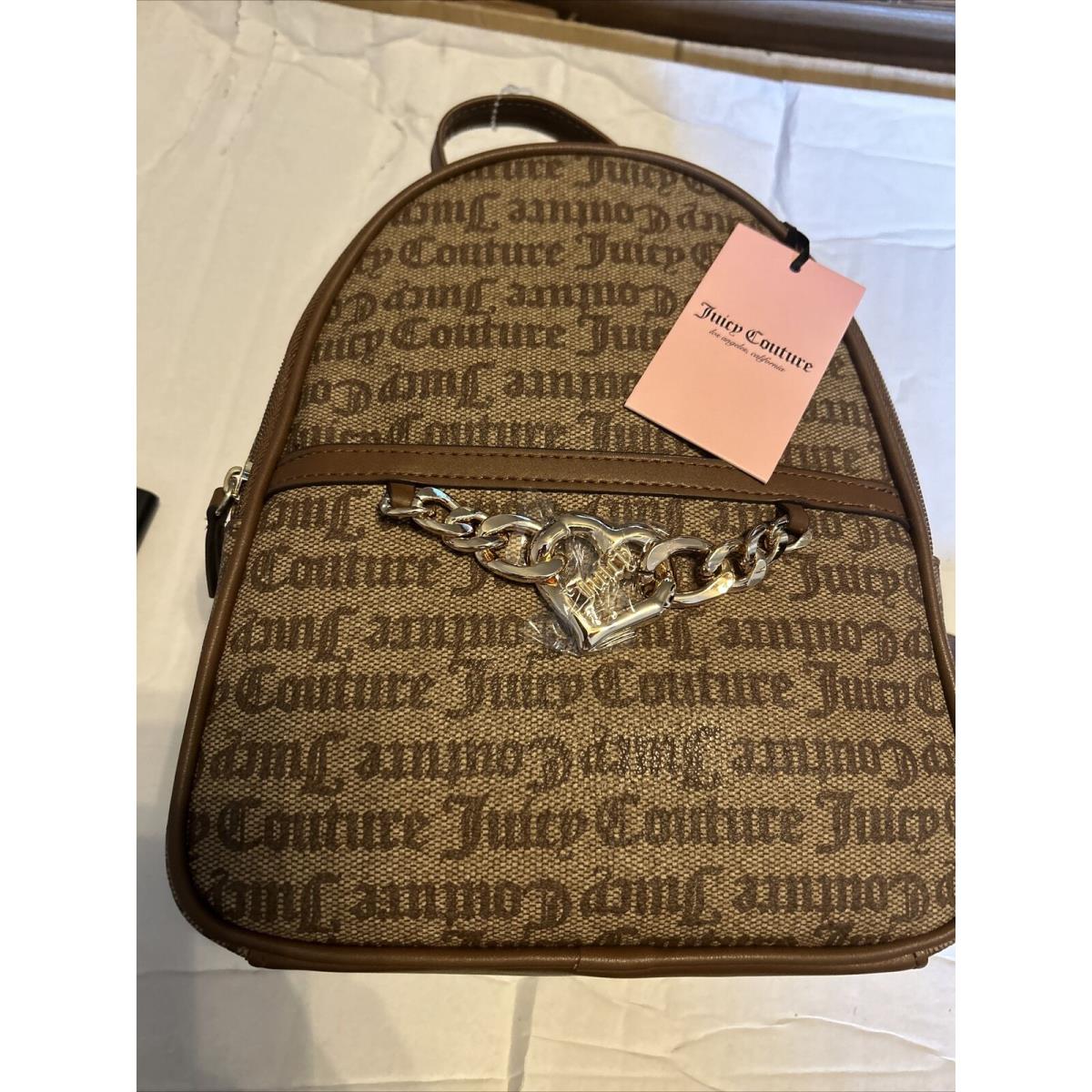 Juicy Couture Chestnut Chino Change of Heart Backpack Bag Brown