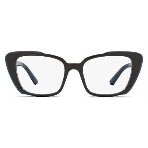 Prada 0PR 01YV Eyeglasses Women Black Oval 51mm