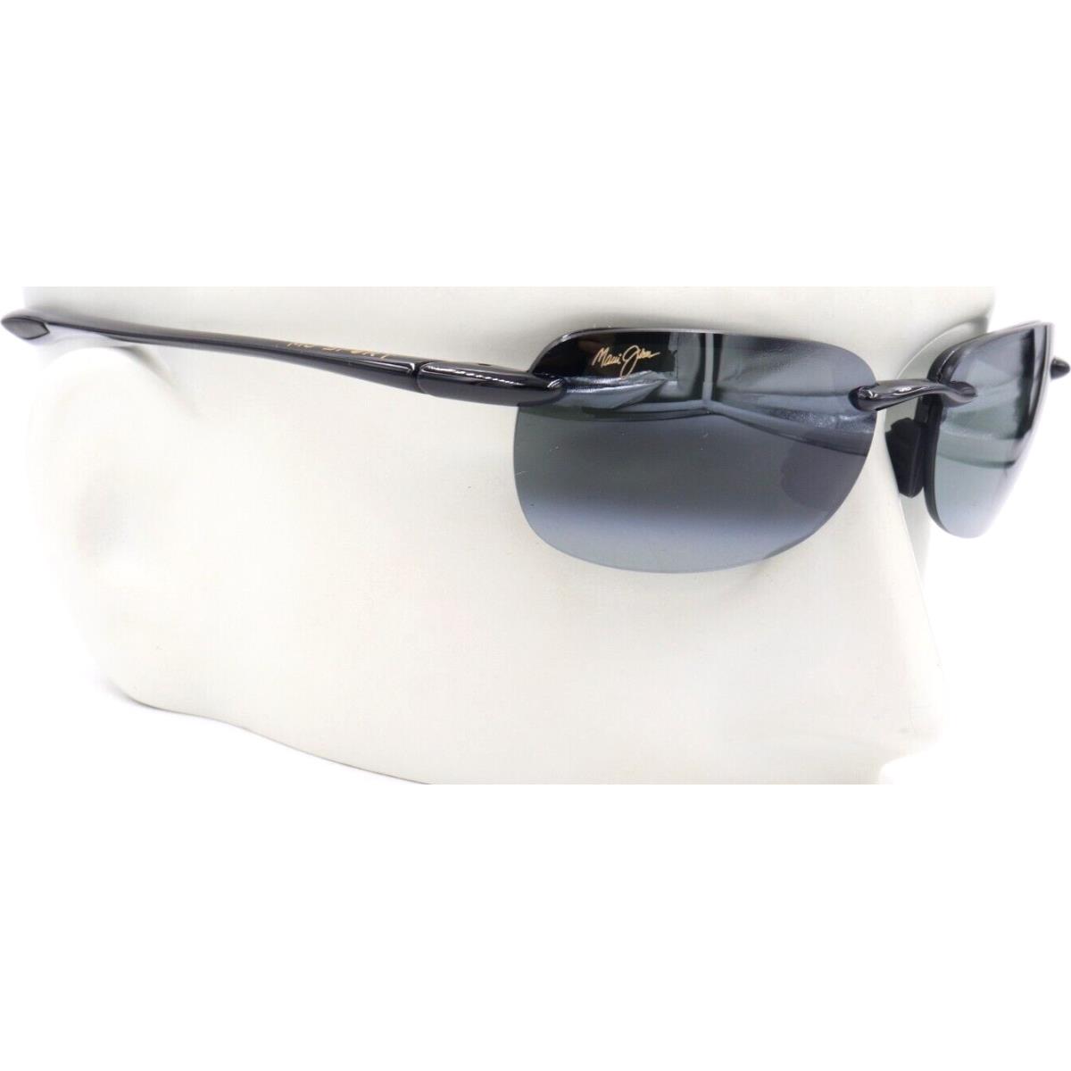 Maui Jim Sandy Beach Gloss Black Gray Rimless Sunglasses 408-02