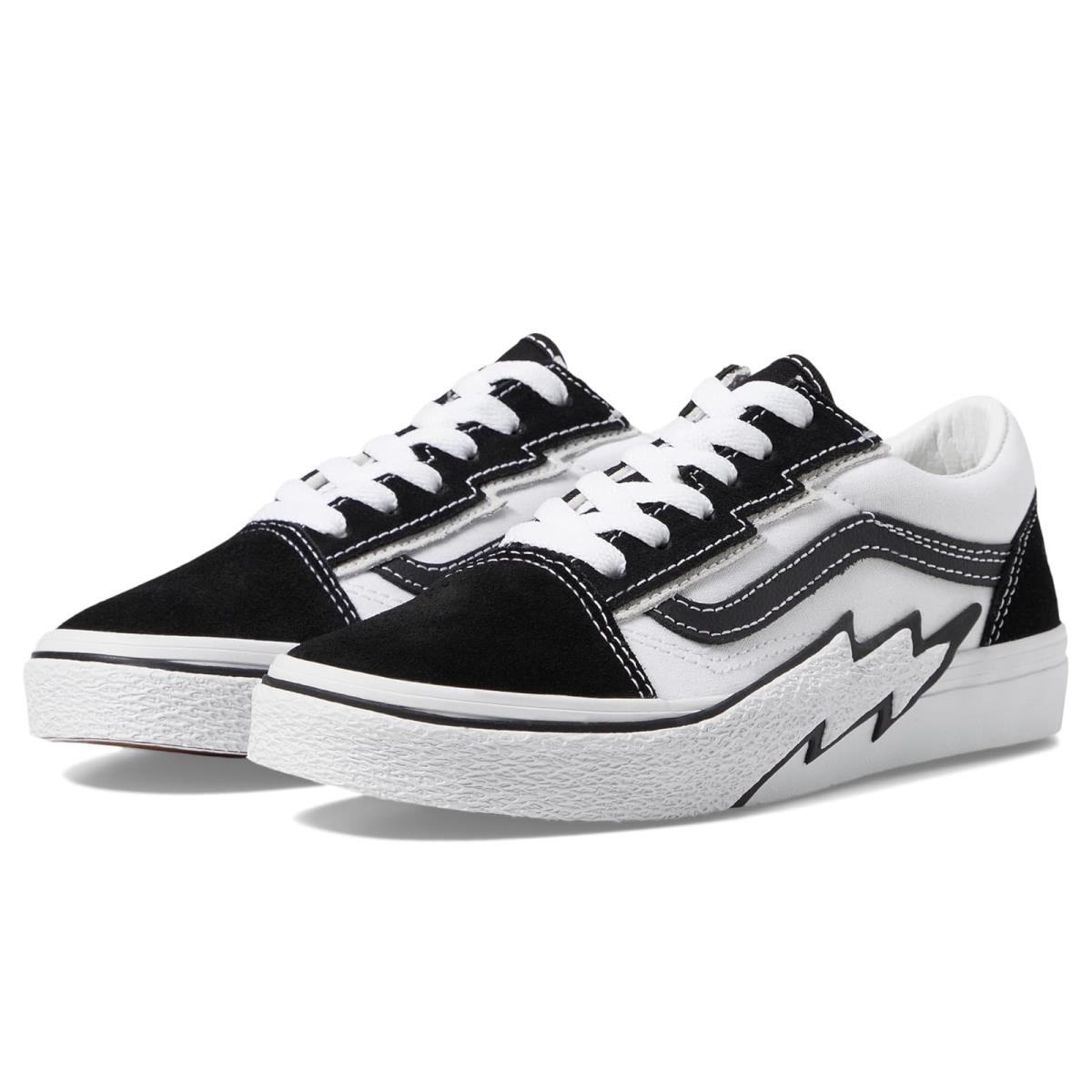 Children Unisex Shoes Vans Kids J Old Skool Bolt Big Kid - Black/White