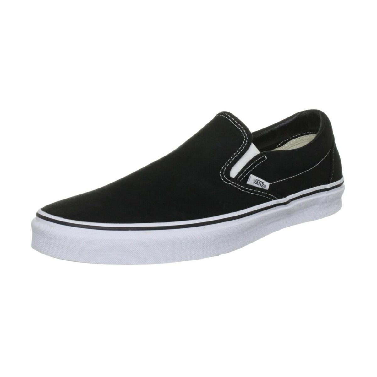 Vans Classic Slip On Men Women Shoes - Black White Canvas