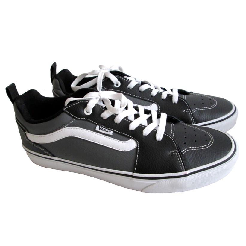 Mens Vans Filmore Sneakers / Shoes 2 Toned Leather - Gray Black SZ 13.0
